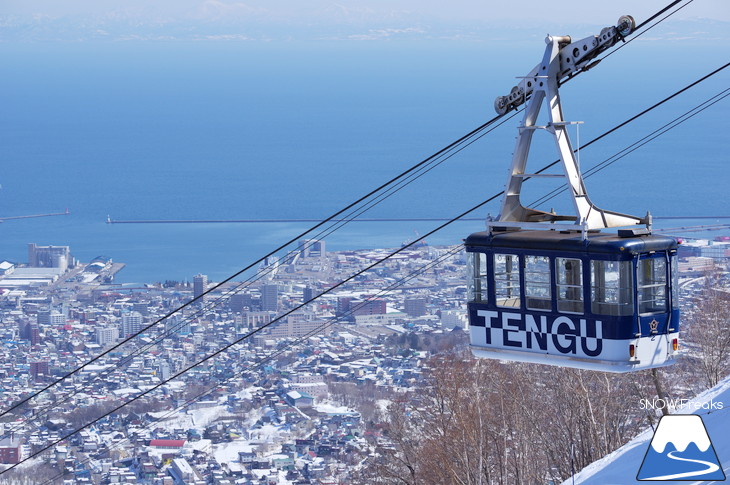 小樽天狗山ロープウェイスキー場 積雪たっぷり！絶景春スキー☆